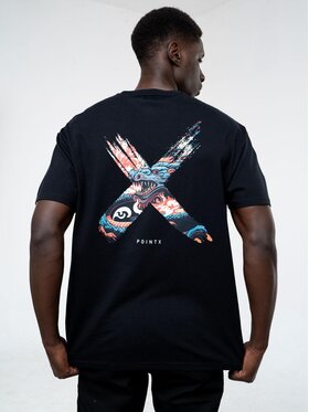 Point X Point X T-Shirt Koszulka Z Krótkim Rękawem Męska Czarna Point X Dragon SMOK M Czarny Regular Fit