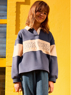 Roxy Roxy Bluza Iconic Waves ERGFT04025 Niebieski Boxy Fit