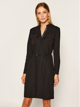 Calvin Klein Calvin Klein Sukienka dzianinowa Ls Jersey K20K202191 Czarny Regular Fit