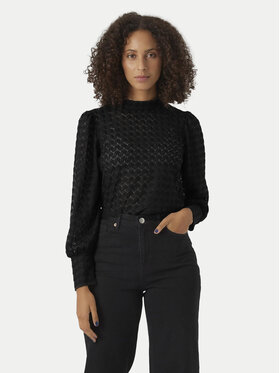 Vero Moda Vero Moda Bluzka Becca 10302894 Czarny Regular Fit