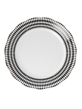 Ćmielów Ćmielów Talerz płaski Dama Kier Biały