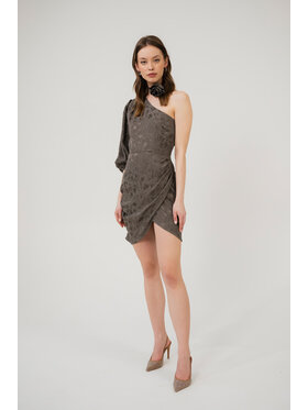 ROSE AVENUE ROSE AVENUE Sukienka koktajlowa JESSY Brązowy Slim Fit
