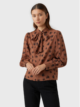 Vero Moda Vero Moda Блуза Kara 10276163 Кафяв Relaxed Fit