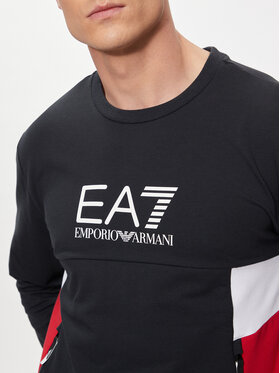 EA7 Emporio Armani Majica Dugih Rukava 3DPM14 PJLIZ 1578 Tamnoplava Regular Fit