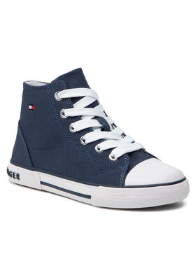 Tommy Hilfiger Tommy Hilfiger Sneakers aus Stoff High Top Lace-Up Sneaker T3X4-32209-0890 M Dunkelblau