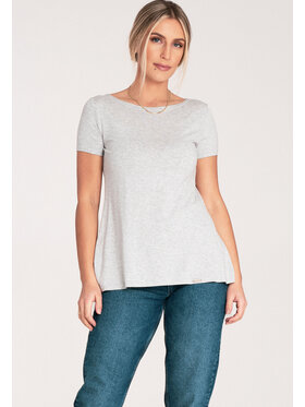 FIGL FIGL Bluzka M1051 Szary Flared Fit