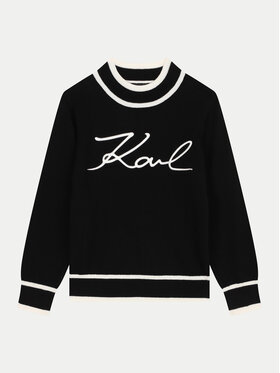 Karl Lagerfeld Kids Karl Lagerfeld Kids Πουλόβερ Z30218 M Μαύρο Regular Fit