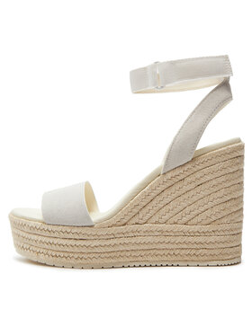 Calvin Klein Jeans Espadrile Wedge Sandal Su Mg Btw YW0YW01026 Écru