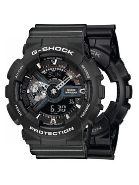 Casio Casio Zegarek SET GA-110-1BER + BEZEL 10508136 + PASEK 10467764 Czarny