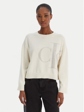 Calvin Klein Jeans Calvin Klein Jeans Sweater Smooth LV047E304G Bézs Regular Fit
