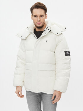 Calvin Klein Jeans Calvin Klein Jeans Žieminė striukė J30J323709 Écru Relaxed Fit