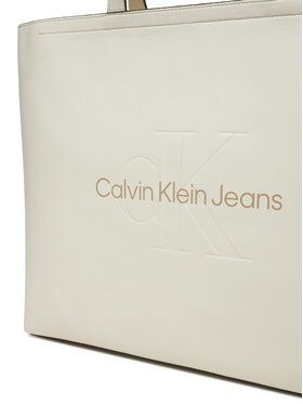 Calvin Klein Jeans Ročna Torba Sculpted Slim K60K612222 Bela