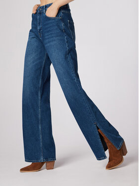 Simple Simple Jeans hlače SPDJ504-01 Mornarsko modra Relaxed Fit
