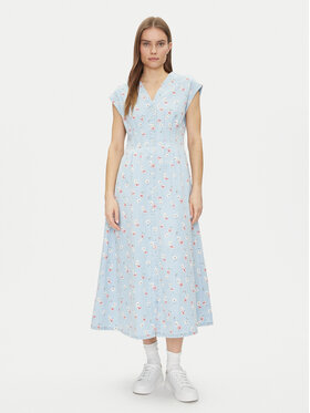 Gap Gap Sukienka koszulowa 731352-00 Błękitny Regular Fit