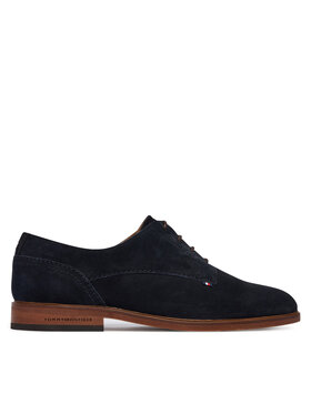 Tommy Hilfiger Tommy Hilfiger Nizki čevlji Hilfiger Suede Dress Shoe FM0FM05776 Mornarsko modra