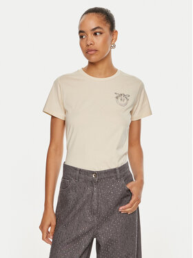 PINKO Pinko Majica Nambrone 103320 A24E Écru Relaxed Fit
