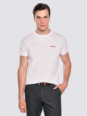 BIG STAR BIG STAR T-Shirt KARR Biały Basic Fit