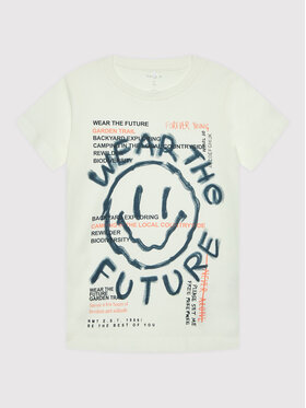 NAME IT NAME IT T-Shirt 13200964 Biały Regular Fit
