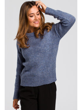 Stylove Stylove Sweter S185 Niebieski Regular Fit