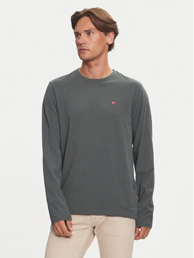 Napapijri Napapijri Longsleeve krekls Salis NP0A4HN7 Zaļš Regular Fit
