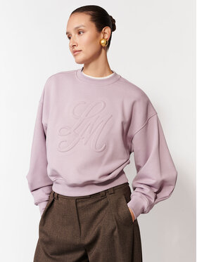 La Mania La Mania Bluza CREMA Fioletowy Basic Fit