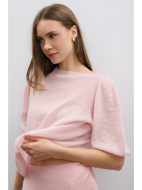 Fobya Fobya Sweter F1997 Różowy Basic Fit