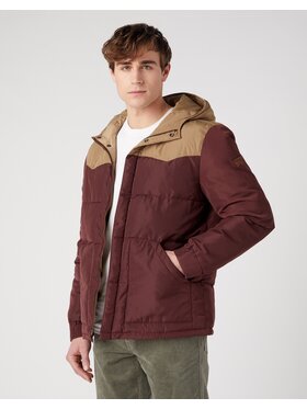 Wrangler Wrangler Kurtka puchowa Puffer Jacket Dahlia Brązowy Regular Fit