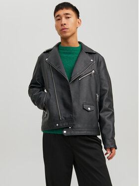 Jack&Jones Jack&Jones Kurtka z imitacji skóry 12228699 Czarny