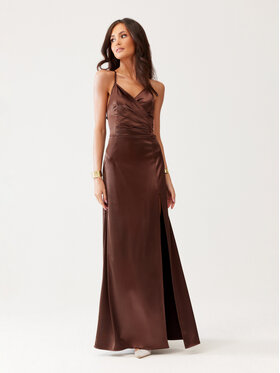 Roco Fashion Roco Fashion Sukienka wieczorowa Alessandra Brązowy Slim Fit