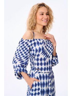 blue shadow blue shadow Bluzka La Scala Niebieski Standard Fit