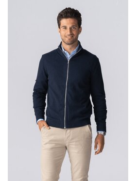 TeeShoppen TeeShoppen Sweter 'Basic Collection' Granatowy Regular Fit