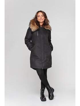 Perso Perso Dámska bunda BLH211046F Čierna Regular Fit