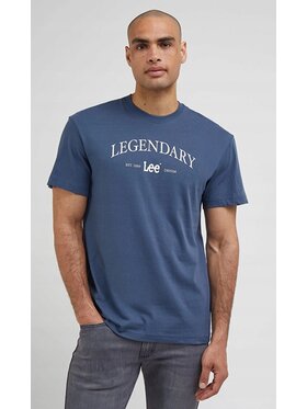 Lee Lee T-Shirt Legendary Tee Niebieski Relaxed Fit
