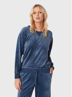 Triumph Triumph Bluza Mix & Match Velour 10213406 Granatowy Relaxed Fit