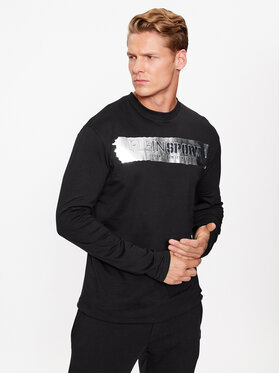 Plein Sport Plein Sport Longsleeve Sweatshirt Ls Silver Brush AACC MTK6671 STE003N Czarny Regular Fit