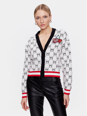 Pinko Pinko Kardigan Ambra 100449 A0KS Bílá Regular Fit