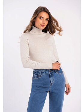 Volcano Volcano Sweter S-JULI Écru Regular Fit