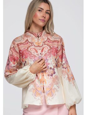 Ombre Ombre Koszula OW-SH-E0062 Żółty Loose Fit