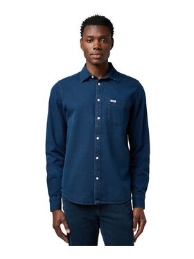 Wrangler Wrangler Koszula 112371548 Granatowy Regular Fit