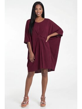 FIGL FIGL Sukienka codzienna M1327 Bordowy Oversize