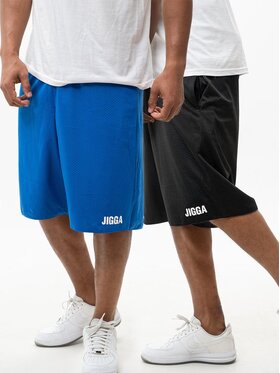 Jigga Wear Jigga Wear Szorty sportowe Krótkie Spodenki Sportowe Dwustronne 2 w 1 Czarne Niebieskie Jigga Wear Small Outline L Kolorowy Regular Fit