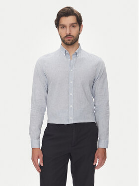 Lindbergh Lindbergh Camicia 30-203344B Celeste Relaxed Fit