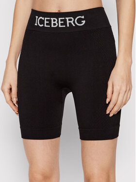 Iceberg Iceberg Sportovní kraťasy 22EI2P0DA216303 Černá Slim Fit