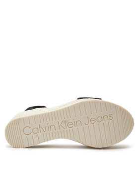 Calvin Klein Jeans Espadrile Wedge Sandal Su Mg Btw YW0YW01026 Črna