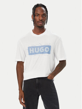 HUGO HUGO T-särk Naxter 50570028 Valge Regular Fit