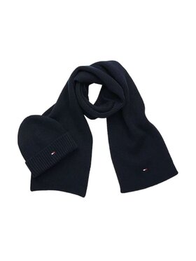 Tommy Hilfiger Tommy Hilfiger Zestaw Szalik i Czapka SMALL FLAG GIFTPACK Granatowy