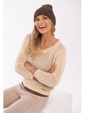 Volcano Volcano Sweter Volcano Beżowy Baggy Fit