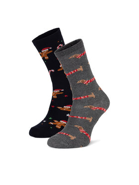 Lasocki Lasocki 2er-Set hohe Herrensocken 2MB-002-AW24 (2-pack) Grau