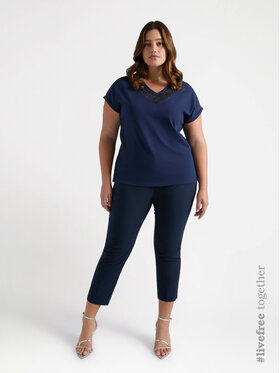 Fiorella Rubino Fiorella Rubino T-shirt G008L008329N034 Blu Regular Fit