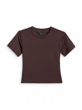 4F 4F T-Shirt EVERYWEAR Brązowy ciemny Slim Fit